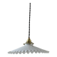 Vintage 25 cm opaline notched suspension