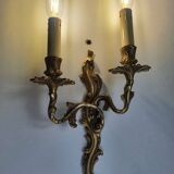 Paire d'appliques murales bougeoirs grandes anciennes
