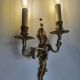 Pair of large antique candlestick wall sconces