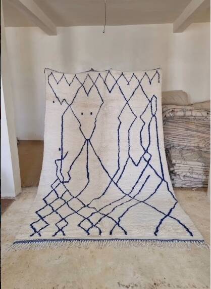 Beni Ouarain rug – Graphic elegance in natural wool