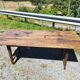 Large rustic farmhouse table bobbin legs