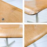 Chaise de bureau vintage industriel – coque Pagholz, métal, design allemand