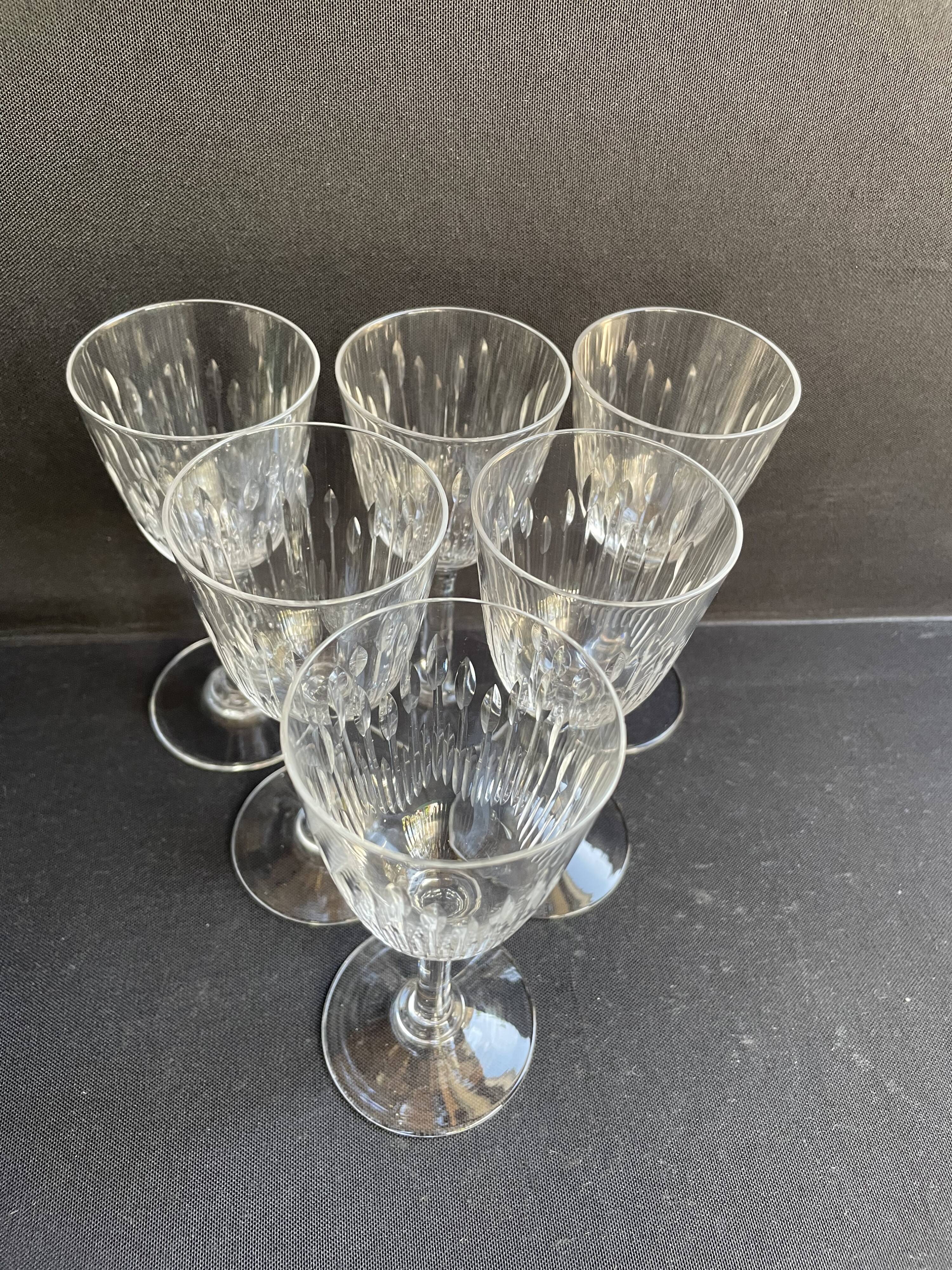 3334 - 6 Baccarat aperitif glasses, Corneille service