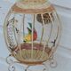 Vintage bird cage wall lamp