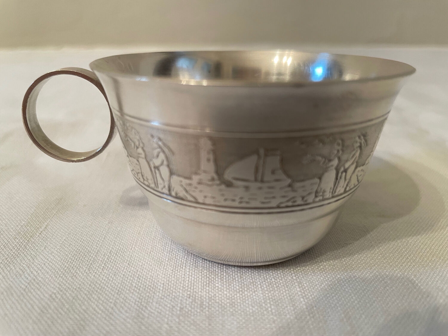 Silver metal cup