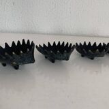 Vintage 1950 hedgehog ashtrays by Walter Bosse for Hertha Baller