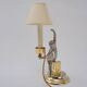 Hauy Pouigo Monkey candlestick table lamp silver plated bronze 1970's Italy