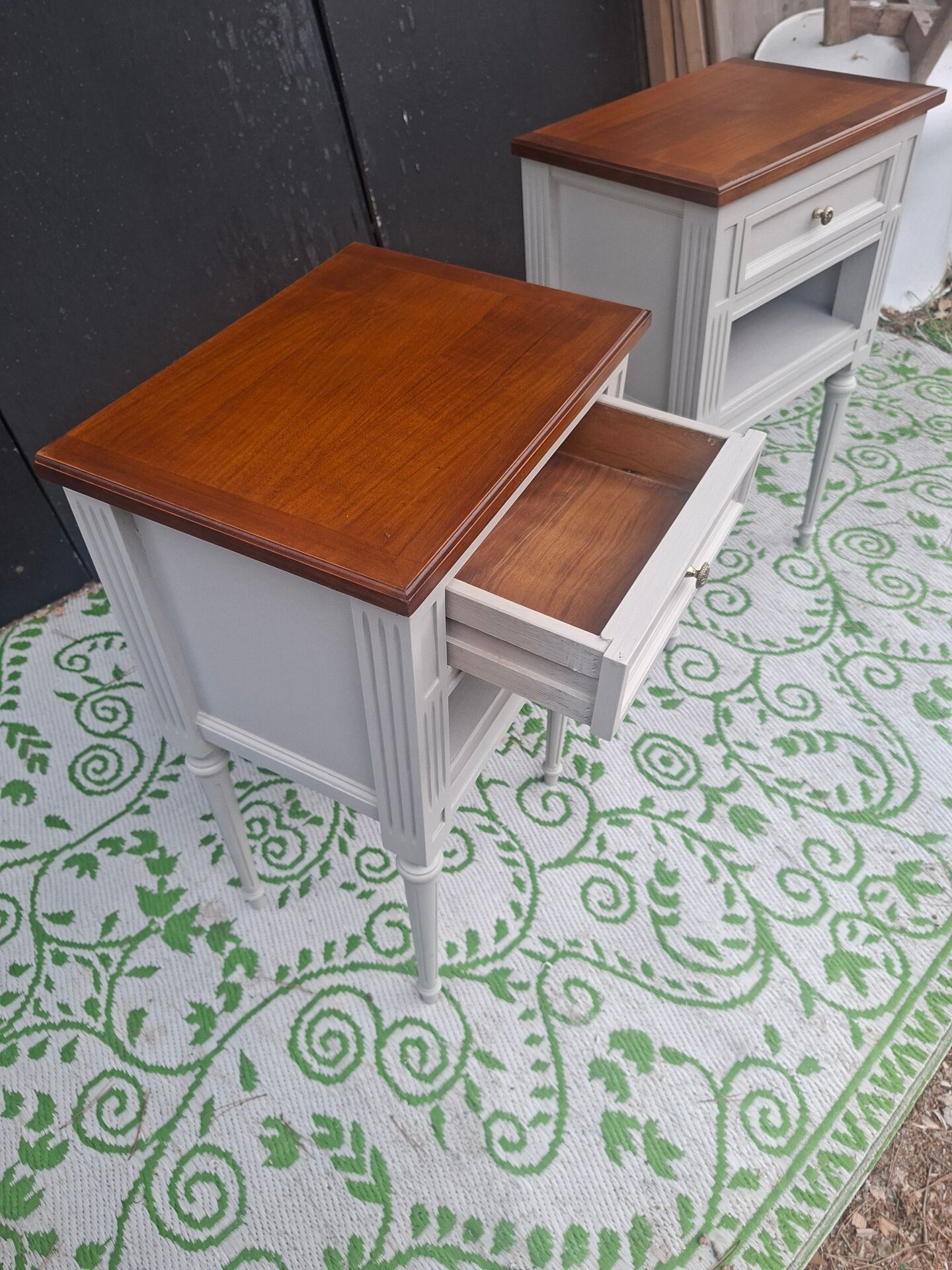 Pair of Louis XVI bedside tables