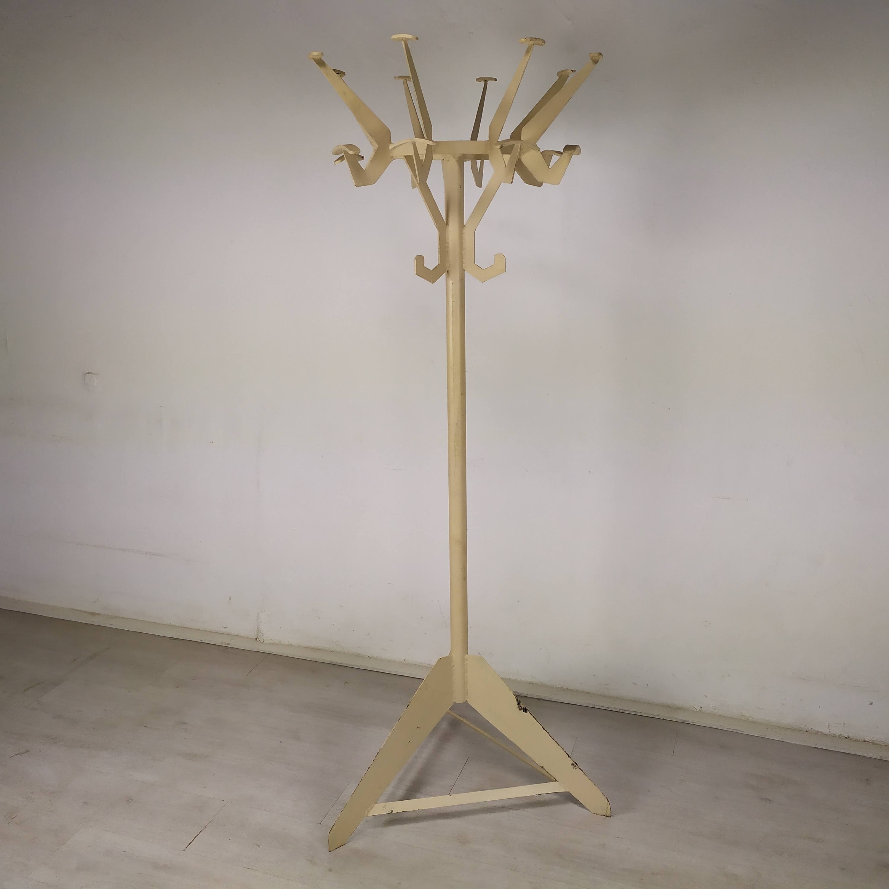 Industrial parrot coat rack
