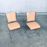 Set of Postmodern Italian Design Leather Dining Chairs by Segis, 1990s