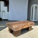 Asian solid wood quadripod brutalist coffee table H30 L81 l42