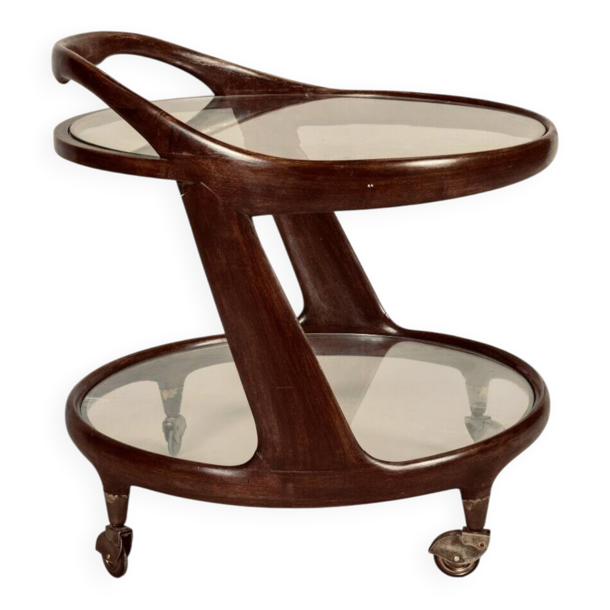 Cesare Lacca rolling coffee table service trolley