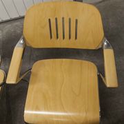 Lot of 6 "Golf" model chairs designed by Francesco Zaccone for the Brunner brand