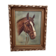 Oil on canvas, alezan horse head