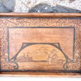 Plateau en marqueterie Art Nouveau