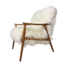 Sheepskin bentwood armchair