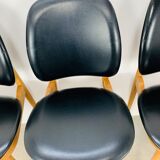 4 Baumann Pegasus chairs, black, 60s
