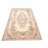 3x7 Cream & Brown Oriental Vintage Rug, 108x207Cm