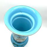 Large blue opaline vase