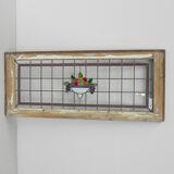 Art Deco stained glass window, 74 x 178 cm