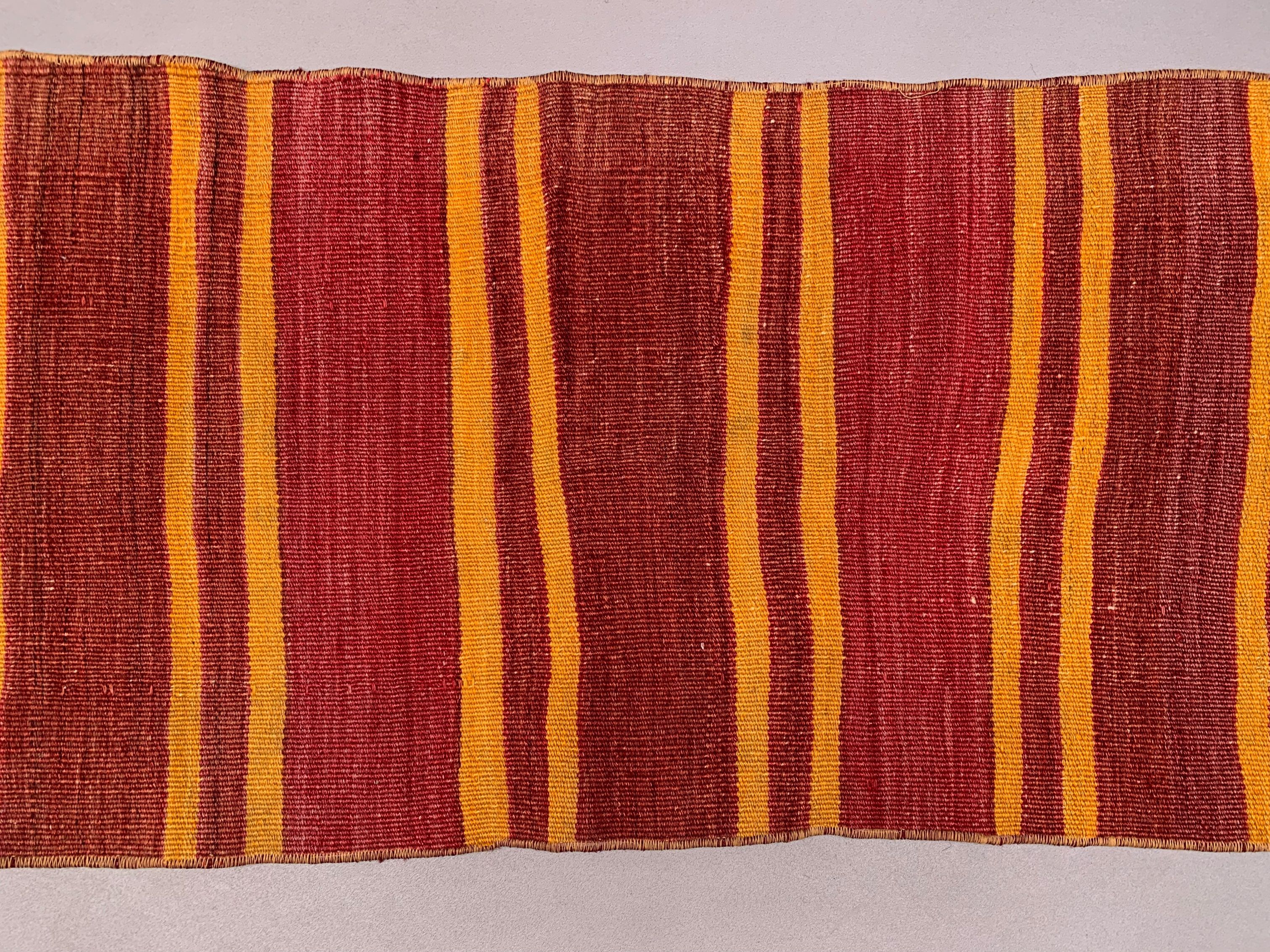 Old Turkish narrow Kilim Runner 272x52 cm shabby chic, vintage kelim