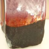Raku ceramic vase, brutalist, gilded, design by Tony Evans