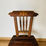 Set of 5 wooden chairs, handcrafted work