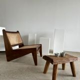 Stool in blond teak