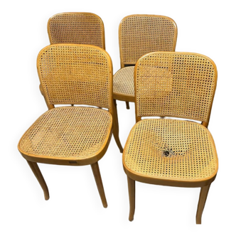 Lot 4 chaises cannées