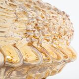 Amber glass wall light in the shape of a fingerprint, Germany, 1970s.