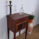 Directory style marquetry side table