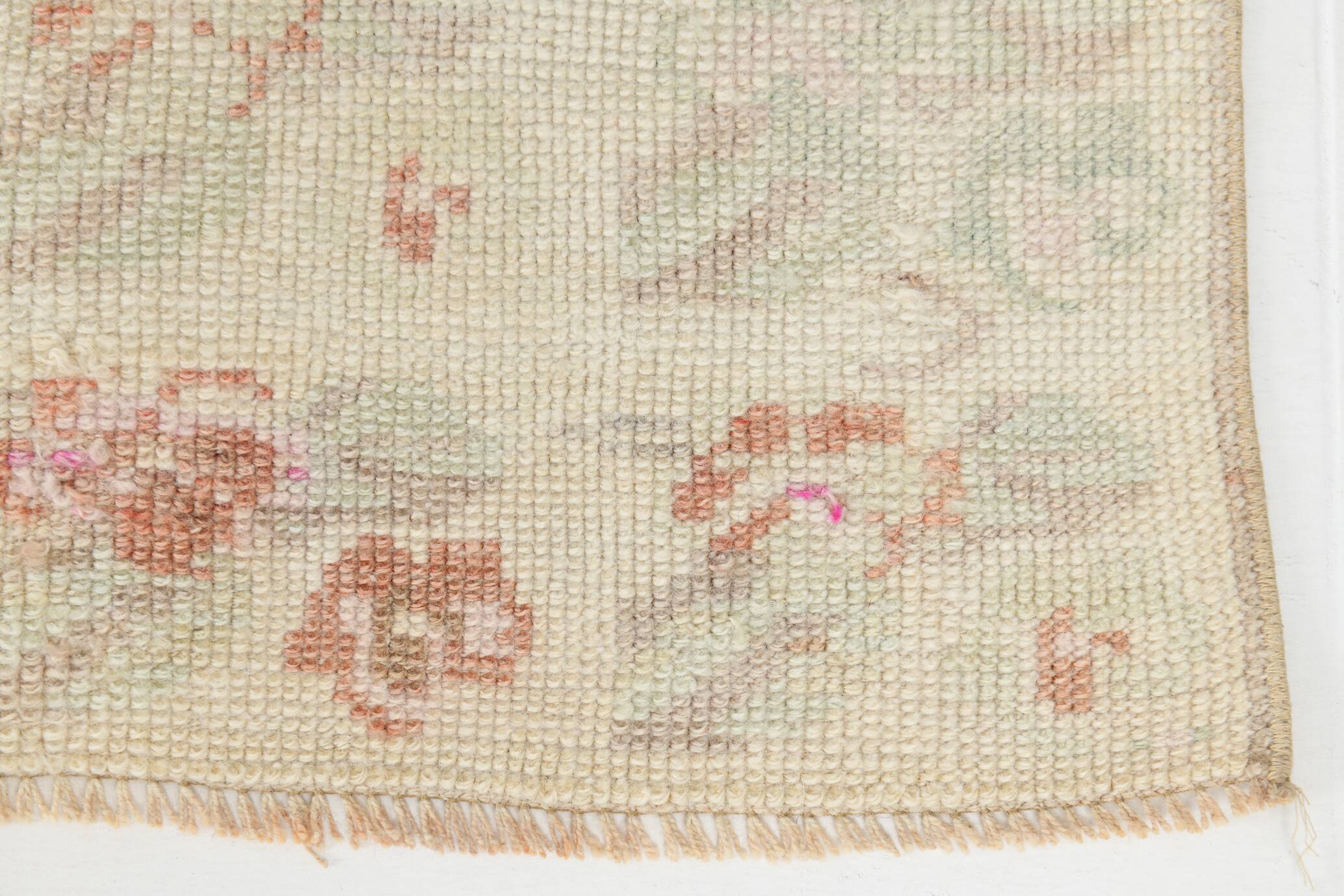 5x10 Floral Pattern Beige & Red Vintage Rug, 153x315Cm