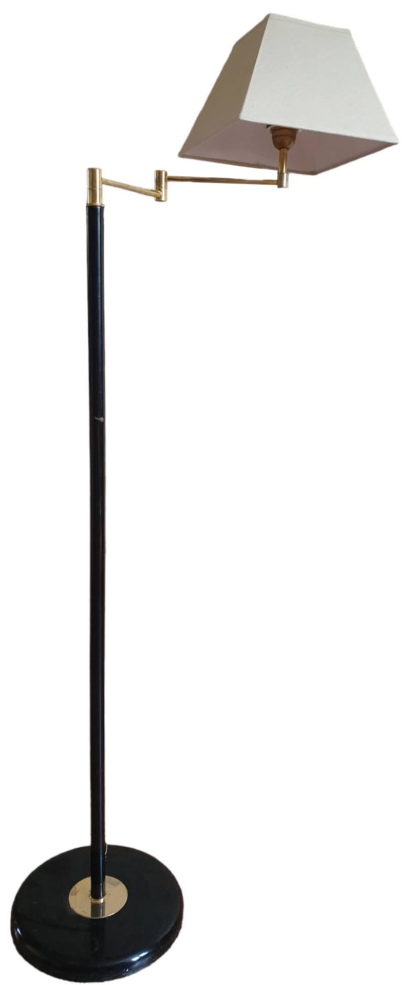 Articulated floor lamp brass e-reader