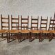 Serie de 6 chaises paillees