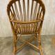 Série de 4 fauteuils rotin vintage