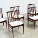 Ensemble de six chaises de salle à manger en palissandre AWA