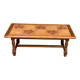 Solid wood and ceramic coffee table from the 1970s.