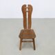 4x Brutalist Dining Chair in Oak by De Puydt, 1970s