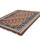 Tapis Kilim fait main pour chambre à coucher, en laine tissée à plat, motif géométrique rouille, 293 × 210 cm