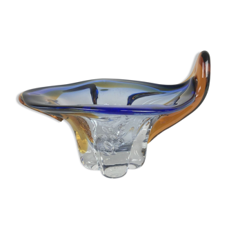 Bohemian art glass bowl, 1960's