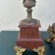 Garniture de cheminée Napoléon III marbre & régule signé Auguste. Moreau