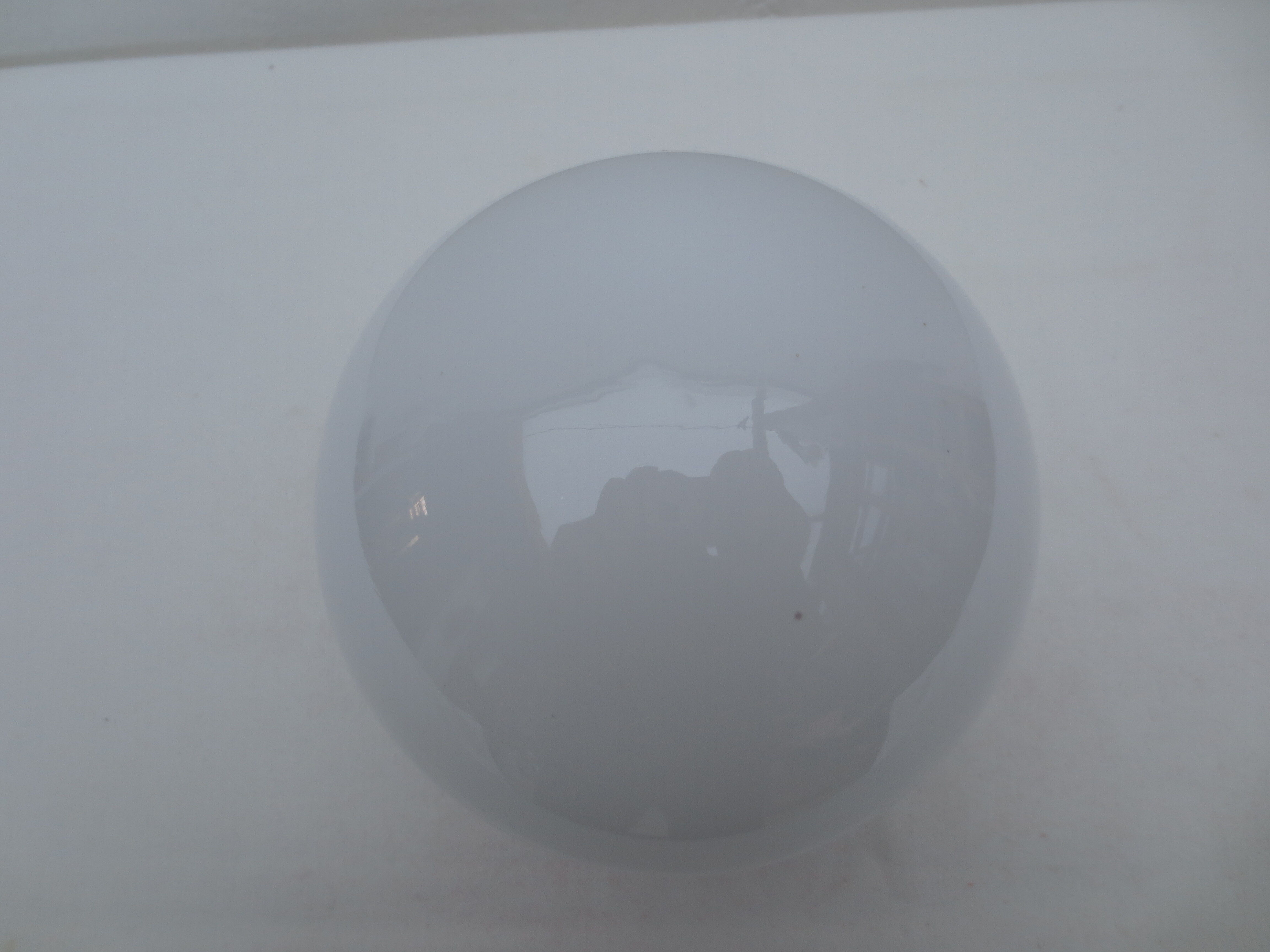 Old wall or ceiling wall lamp, white opal globe