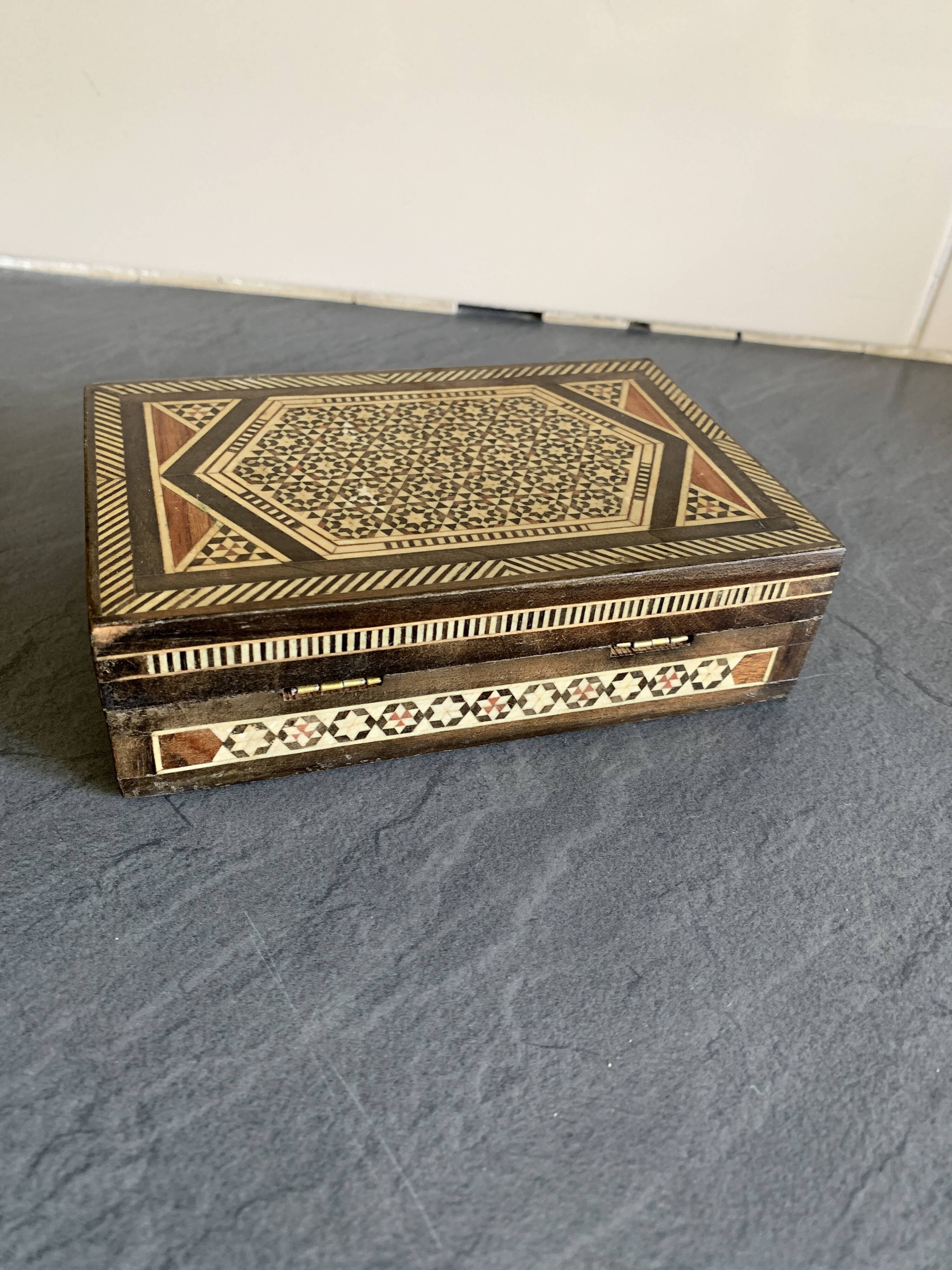 Vintage marquetry box