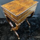 Louis-Philippe period mahogany writing desk with candlestick, 19th century