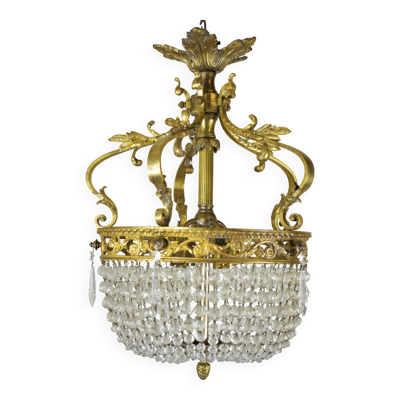 lustre à pampilles type napoléon