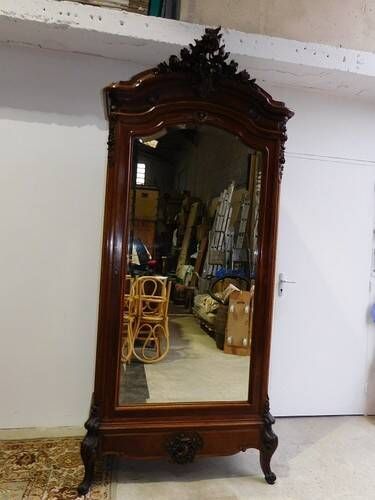 19th Century Rococo Bonnetière Wardrobe in Rosewood