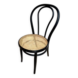 Bistro chair in black bent beech and cane