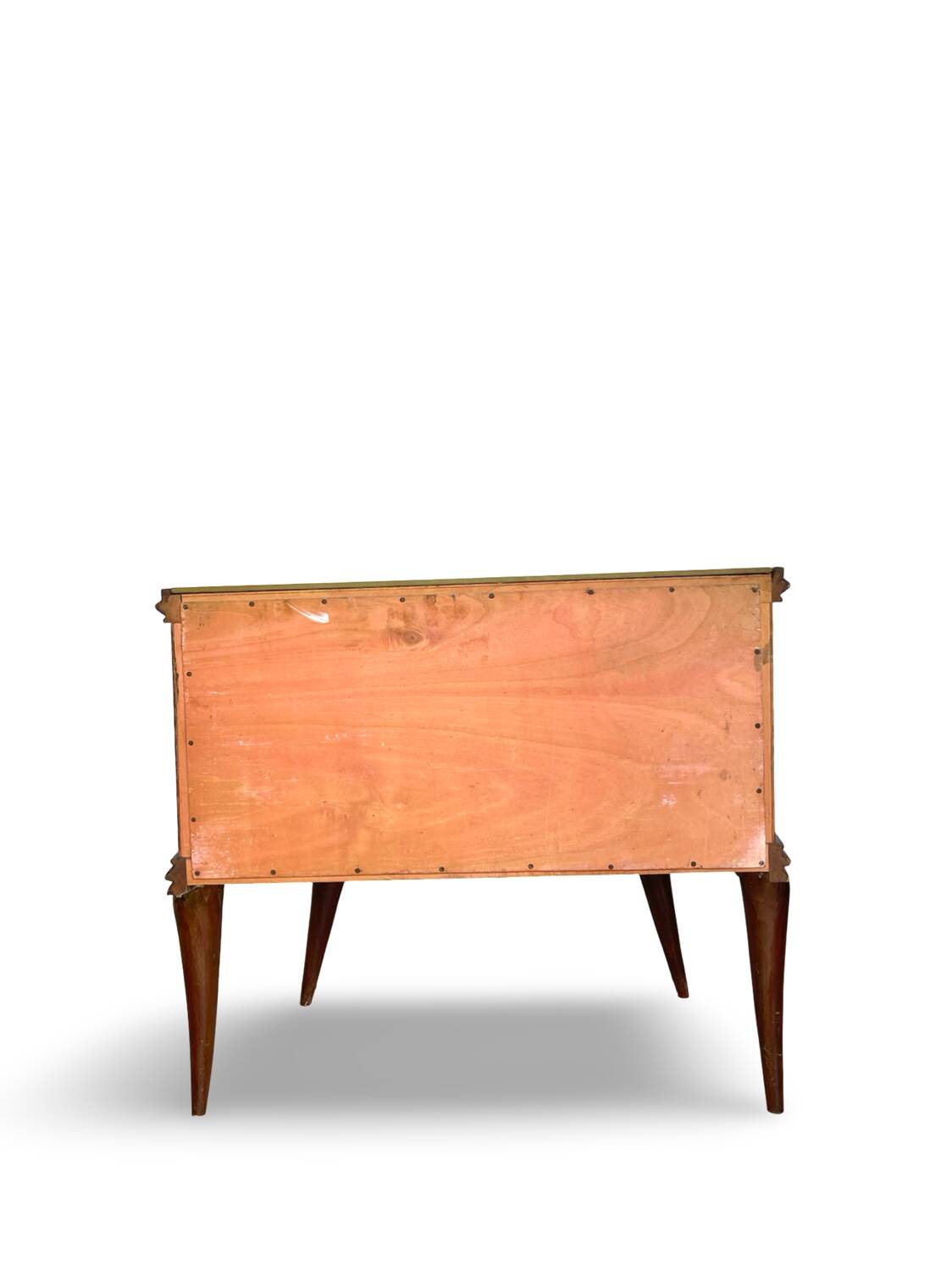 Tables de chevet plaquées en palissandre avec plateau en onyx vert