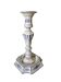 Antique Gien candlestick with ribbon and garland decoration.