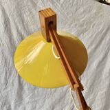 Vintage yellow accordion lamp